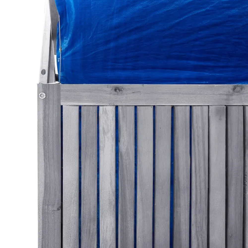 Säilytyslaatikko säleiköllä harmaa 99x55x160cm, akaasiapuu*FinePRICE New