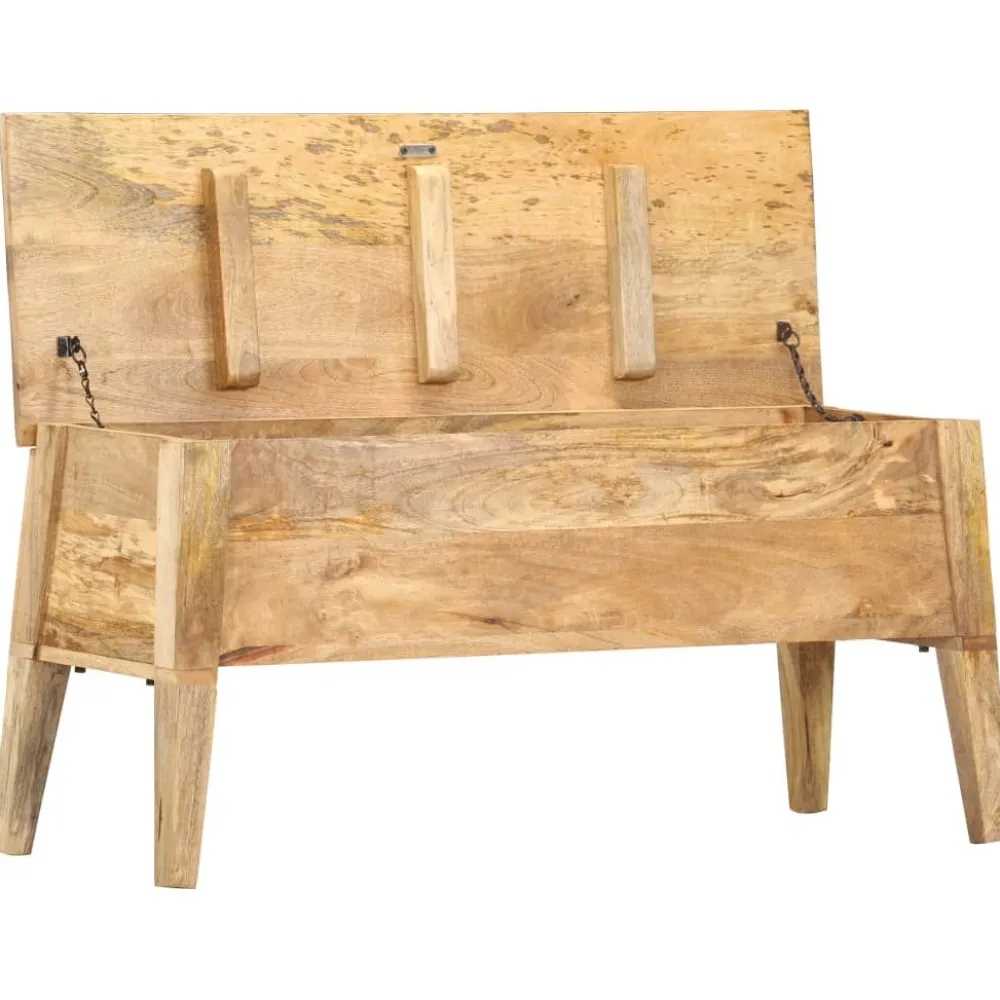 Hot Säilytyslaatikko 99x35x48 cm mangopuu Säilytysarkut
