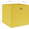Online Säilytyslaatikot 10 kpl kuitukangas 28x28x28 cm keltainen Piensäilytys Ja Korit