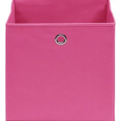 Sale Säilytyslaatikot 4 kpl kuitukangas 28x28x28 cm pinkki Piensäilytys Ja Korit