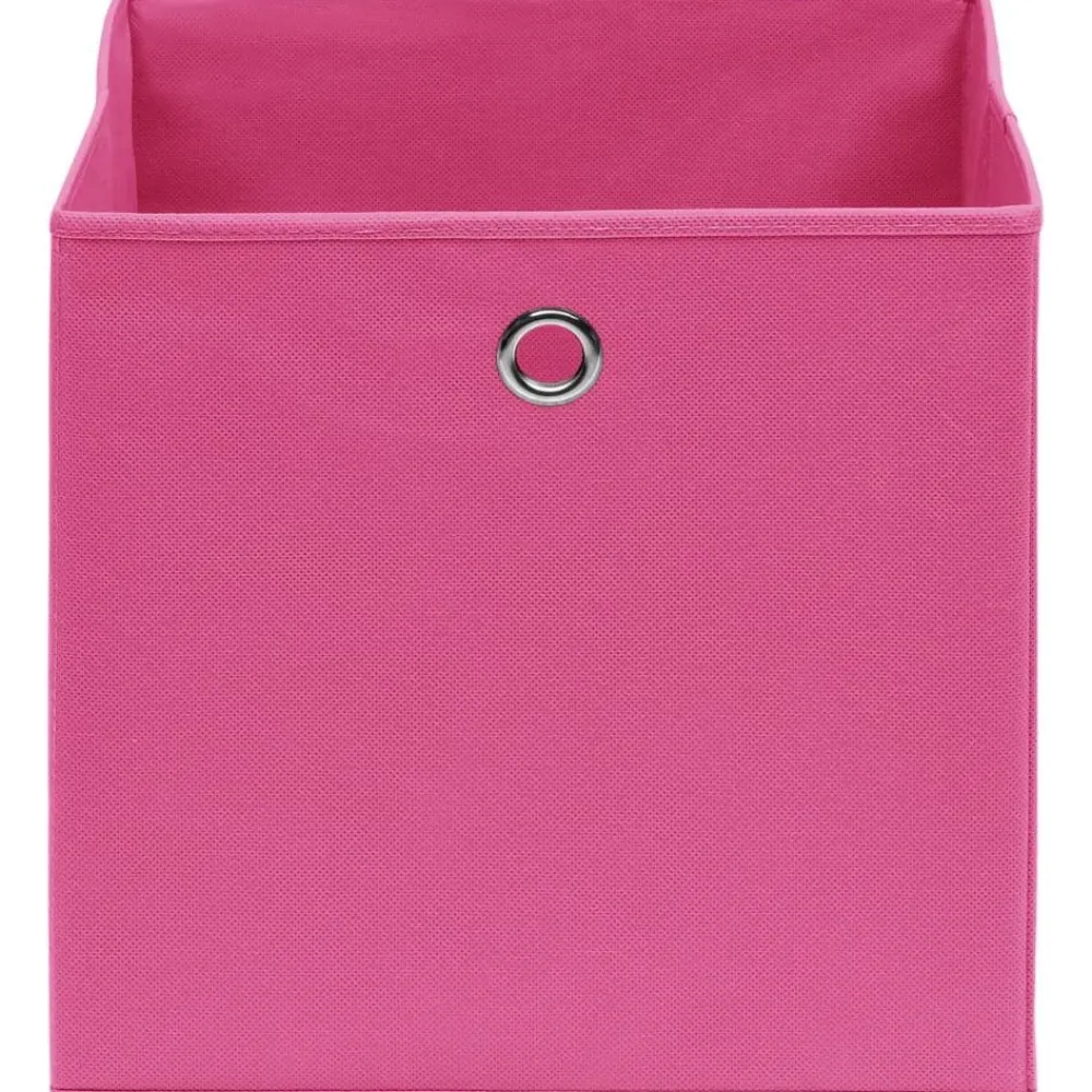 Sale Säilytyslaatikot 4 kpl kuitukangas 28x28x28 cm pinkki Piensäilytys Ja Korit
