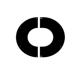 New Sisäkaton peitelevy , musta, 16-30 astetta, Ø150 mm Savupiipun Tarvikkeet