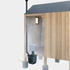 Outlet Sisäkuivakäymälä Green Toilet Lux posliini-istuimella Kompostikäymälät