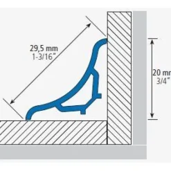 Sisäkulmalistan ulkokulmapala pvc e-211, 30mm, valkoinen Laattalistat