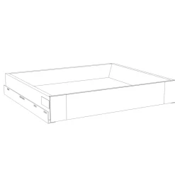 Sisälaatikko hidasteilla matala eri kokoja harmaa*Ideal Keittiöt Clearance
