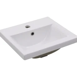 Outlet Sisäänrakennettu pesuallas 42x39x18 cm keraaminen valkoinen Tasoon Upotettavat Altaat