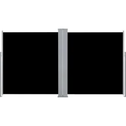 Discount Sisäänvedettävä sivumarkiisi 120x600 cm musta Markiisit