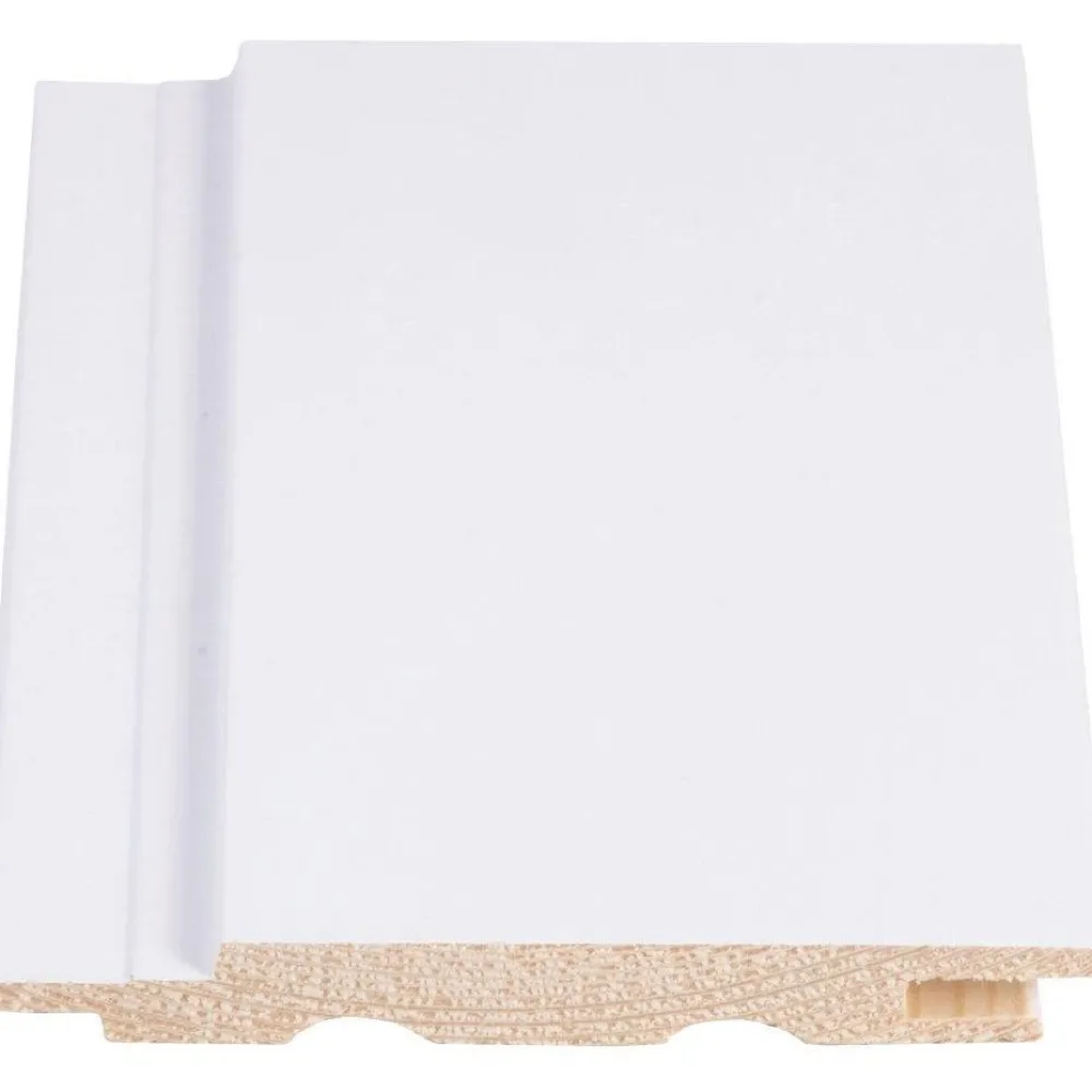 Sisustuspaneeli STS-3 PN 13x95x2100mm Sj mänty ympäripontattu maalattu lumi Seinäpaneelit|Kattopaneelit