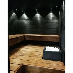 Hot Sisustus-/saunapaneeli Kuulas Kaamos 15x120x3000 mm haapa STS kuultava musta Saunapaneelit|Saunapaneelit