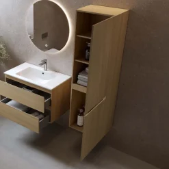 Sivukaappi Eufori, 450x1500x350mm, vaalea tammi*Bathlife
