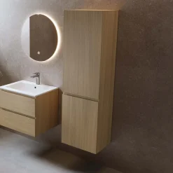 Sivukaappi Eufori, 450x1500x350mm, vaalea tammi*Bathlife