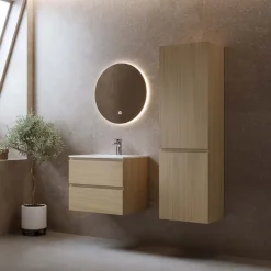 Sivukaappi Eufori, 450x1500x350mm, vaalea tammi*Bathlife
