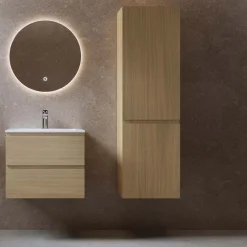 Sivukaappi Eufori, 450x1500x350mm, vaalea tammi*Bathlife