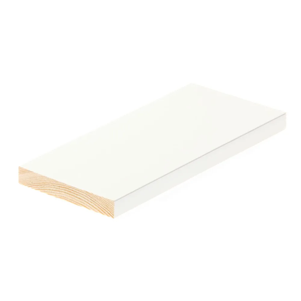 Clearance Smyygilista , 15x95mm, mänty, valkoinen, eri pituuksia Peitelistat