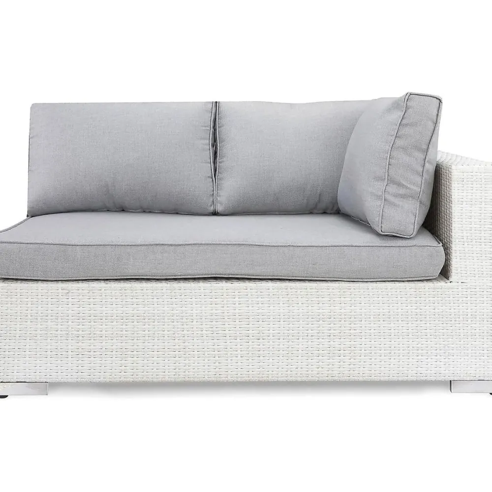 Sohvan päätymoduuli Bahamas vasen valkoinen/harmaa*Comfort Garden Clearance