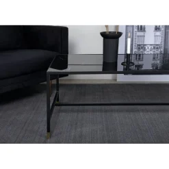 Sohvapöytä Dipp, 130x60cm, musta/messinki*Venture Home Discount