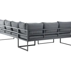 Sohvaryhmä Zingaro, 5-istuttava kulmasohva + sohvapöytä, musta/harmaa*Venture Home Outlet