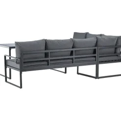 Sohvaryhmä Zingaro, 5-istuttava kulmasohva + sohvapöytä, musta/harmaa*Venture Home Outlet