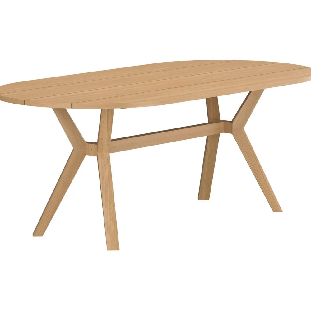 Discount Soikea ruokapöytä Kenya, 200x100cm, luonnollinen tiikki Puutarhapöydät
