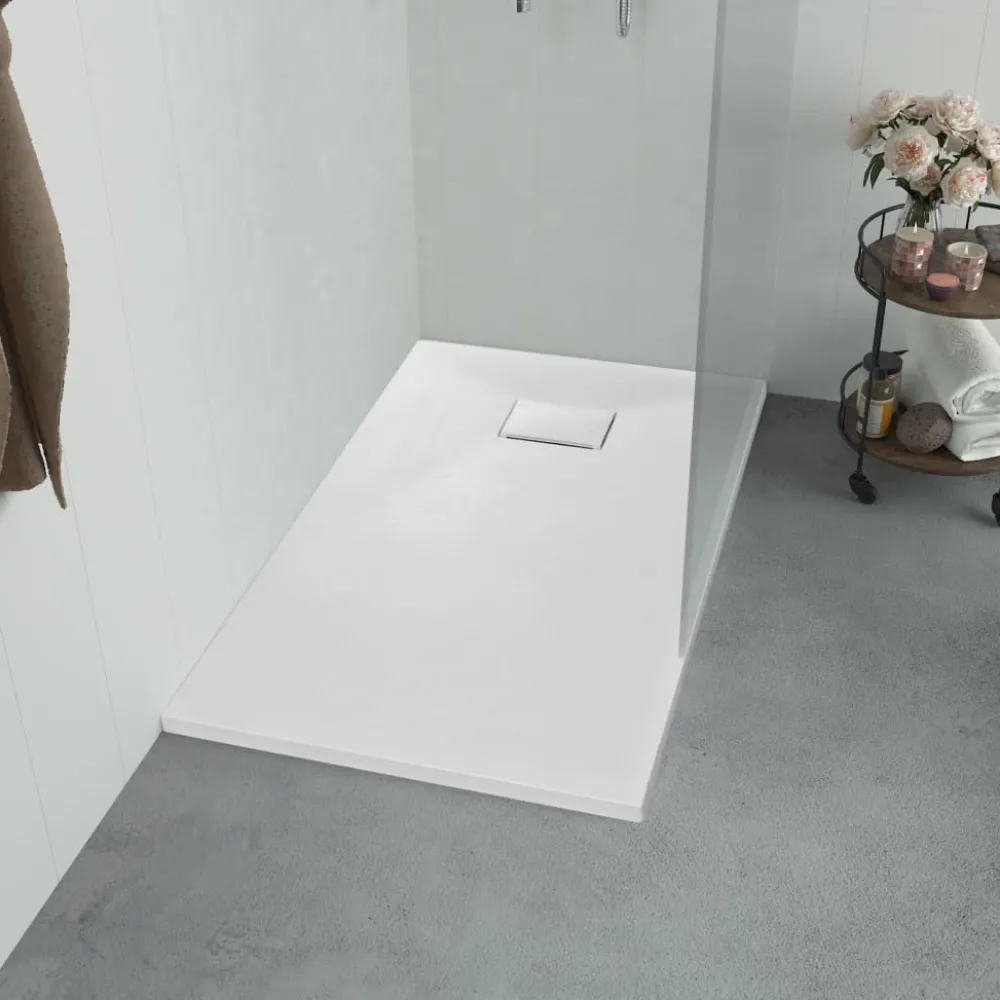 Suihkualusta 90x70 cm SMC valkoinen*FinePRICE Outlet