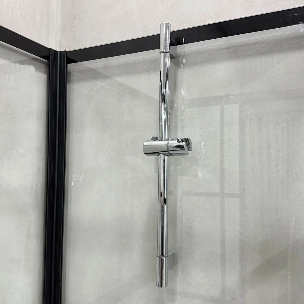 Suihkukaappi Betrakta, 70x90cm / 90x70cm, suora, kirkas lasi, musta kehys*Bathlife Best