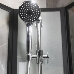 Outlet Suihkukaappi Betrakta 900x900 mm kaareva musta kehys Suihkukaapit