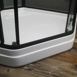 Outlet Suihkukaappi Betrakta 900x900 mm kaareva musta kehys Suihkukaapit