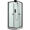 Suihkukaappi Solid, 900x900mm, musta, kirkas lasi*Harma Online