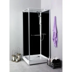 Suihkukaappi Ocean 80C 800x800 mm musta lasi*Noro Sale