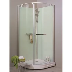 Suihkukaappi Ocean 90R 900x900 mm valkoinen lasi*Noro Hot