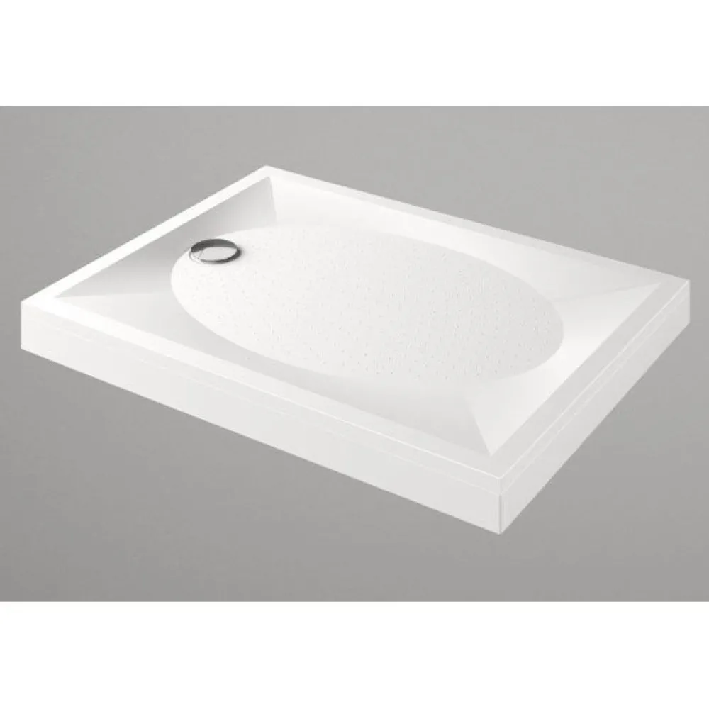 Suihkukulman allas S0019-SET kivimassa 120x80cm valkoinen*Interia
