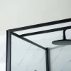 Suihkunurkka Profil seinä 700 mm ovi 1000 mm musta kehys*Bathlife Best