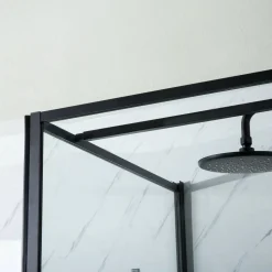 Suihkunurkka Profil seinä 700 mm ovi 1000 mm musta kehys*Bathlife Best