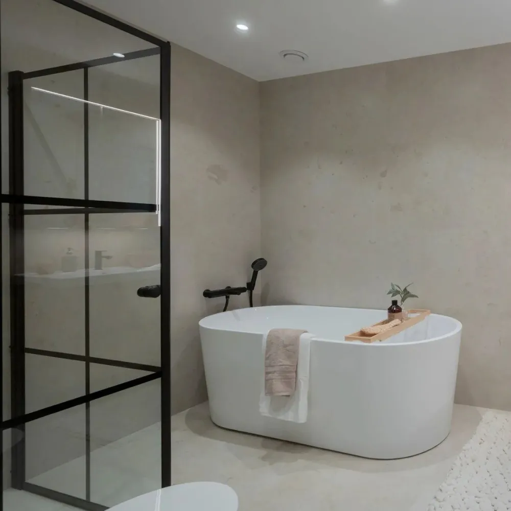 Best Suihkunurkka Tiana Black, 900x900x1900mm, kaksi ovea, kirkas lasi, musta profiili Suihkukulmat