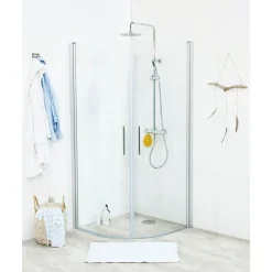 Suihkunurkkaus Fix Trend R 99 900x900x1950 mm mattahopea kirkas lasi Suihkukulmat