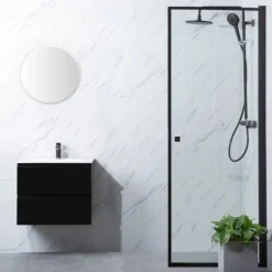 Outlet Suihkuovi Profil 1000x2000 mm kirkas lasi musta Suihkuovet|Suihkuseinät