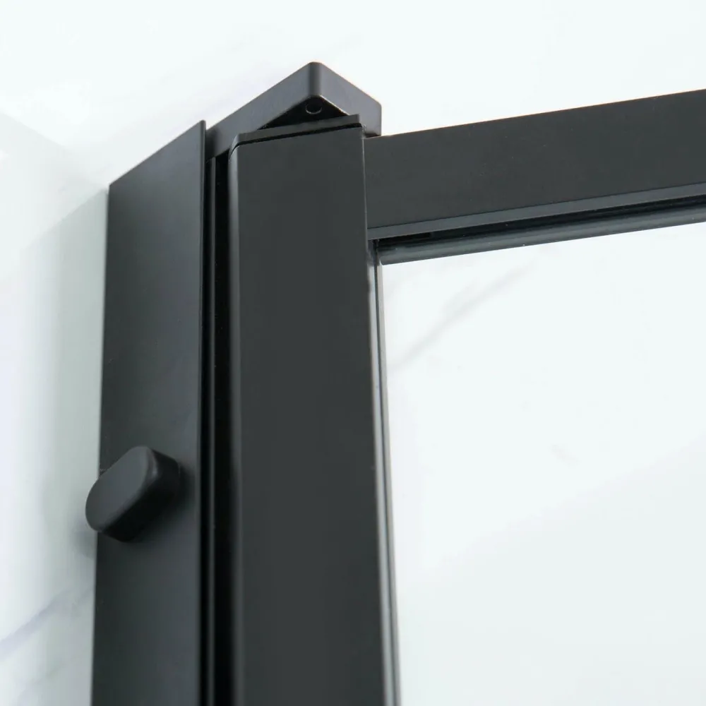 Outlet Suihkuovi Profil 1000x2000 mm kirkas lasi musta Suihkuovet|Suihkuseinät