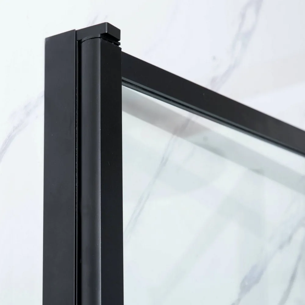 Outlet Suihkuovi Profil 1000x2000 mm kirkas lasi musta Suihkuovet|Suihkuseinät