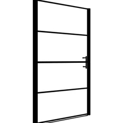 Suihkuovi karkaistu lasi musta 81x195cm Suihkuovet