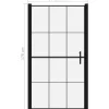 Suihkuovi karkaistu lasi 100x178cm musta*FinePRICE Clearance