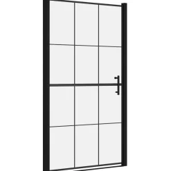 Suihkuovi karkaistu lasi 100x178cm musta*FinePRICE Clearance