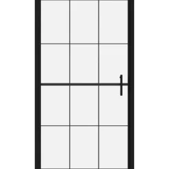 Suihkuovi karkaistu lasi 100x178cm musta*FinePRICE Clearance