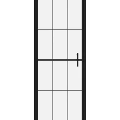 Suihkuovi karkaistu lasi 91x195cm musta*FinePRICE Best