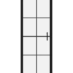 Suihkuovi karkaistu lasi 81x195 cm musta*FinePRICE Best