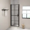 Suihkuovi karkaistu lasi 91x195 cm musta*FinePRICE Outlet