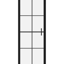 Suihkuovi karkaistu lasi 91x195 cm musta*FinePRICE Outlet