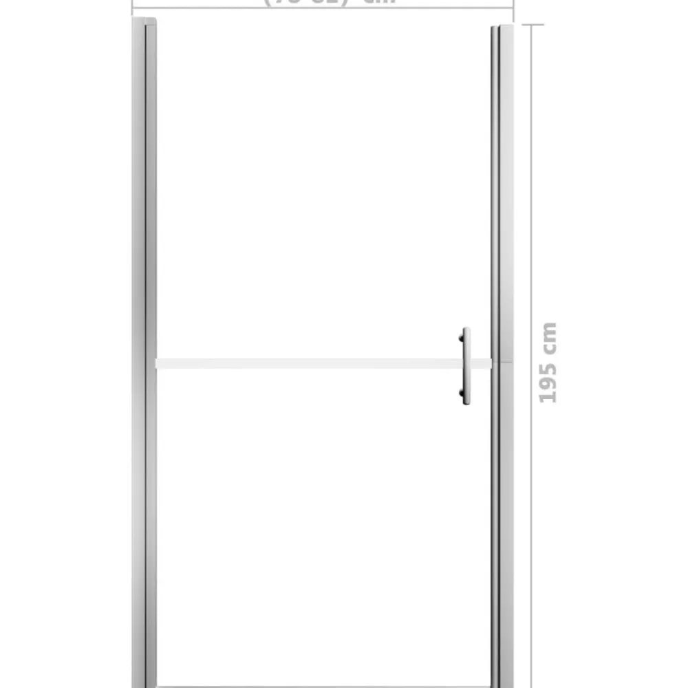 Suihkuovi karkaistu lasi 81x195 cm*FinePRICE Clearance