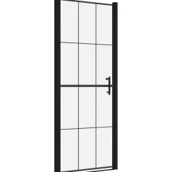 Best Suihkuovi karkaistu lasi 81x195cm musta Suihkuovet