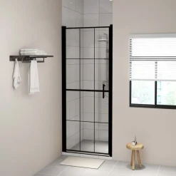 Best Suihkuovi karkaistu lasi 81x195cm musta Suihkuovet