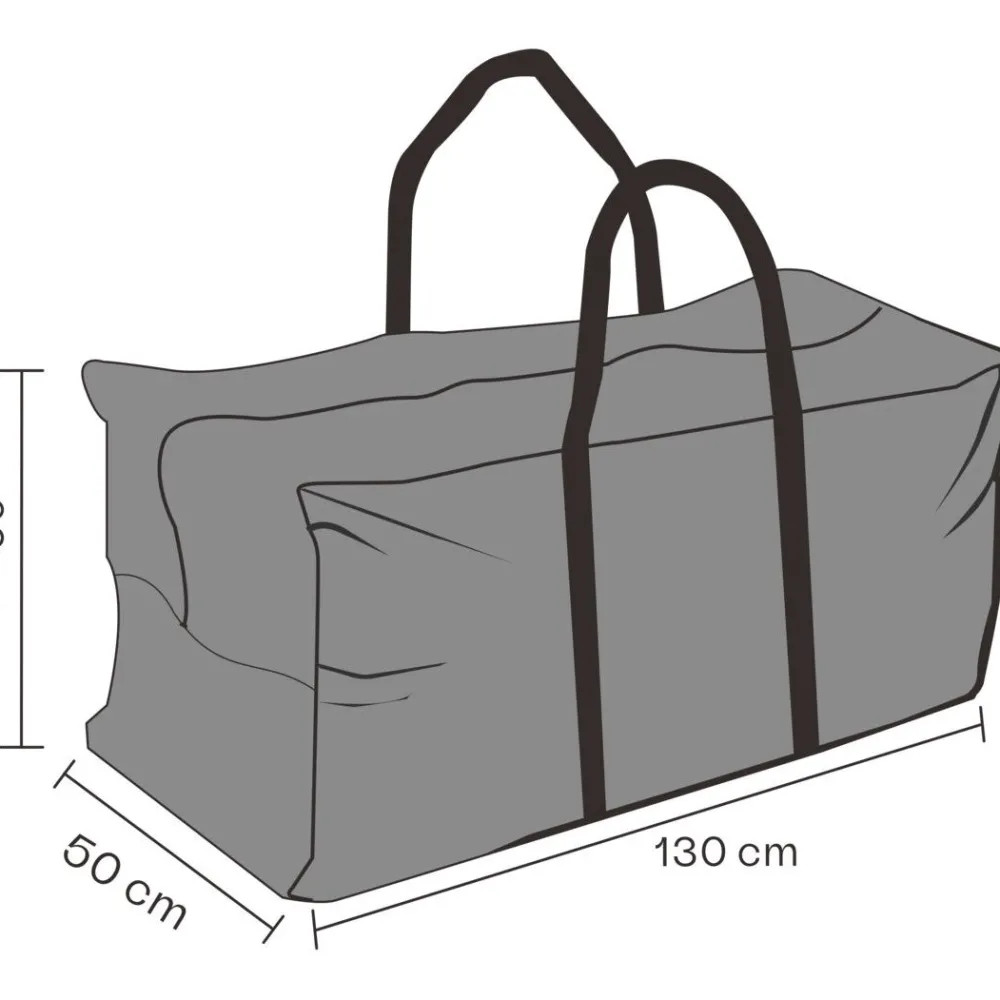 Discount Suojakassi ulkokalusteiden pehmusteille , 130x50x60cm, vettä hylkivä, musta Terassin Sisustus|Terassin Sisustus
